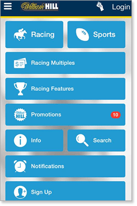 William Hill phone app