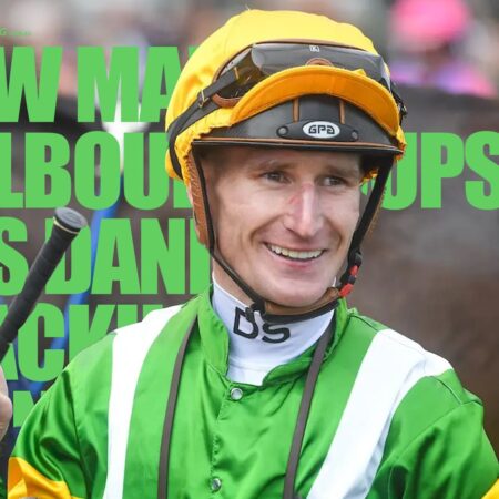How many Melbourne Cups has Daniel Stackhouse won?