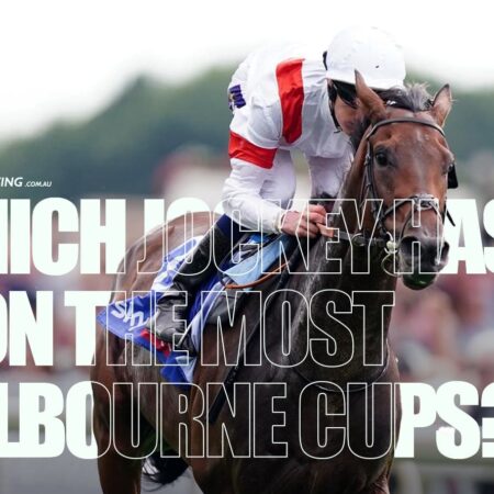 Which jockey has won the most Melbourne Cups?